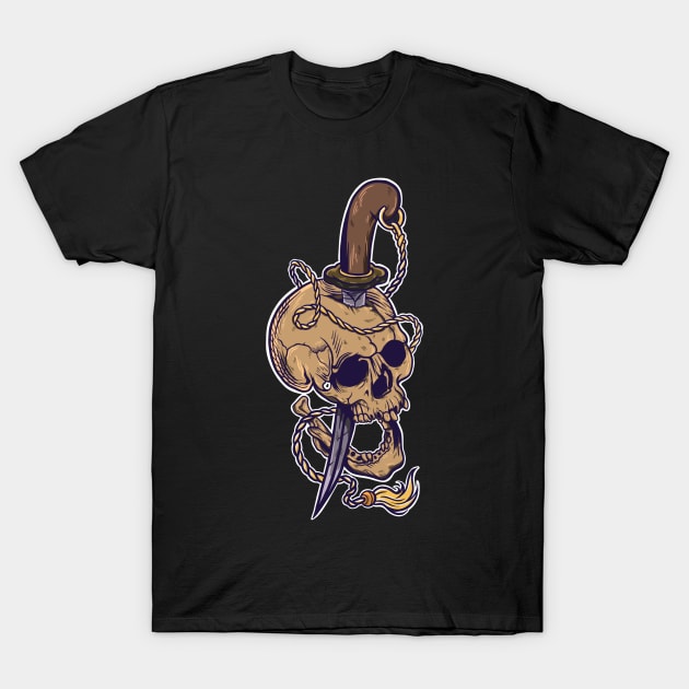 Knife skull T-Shirt by Tulangrusuck